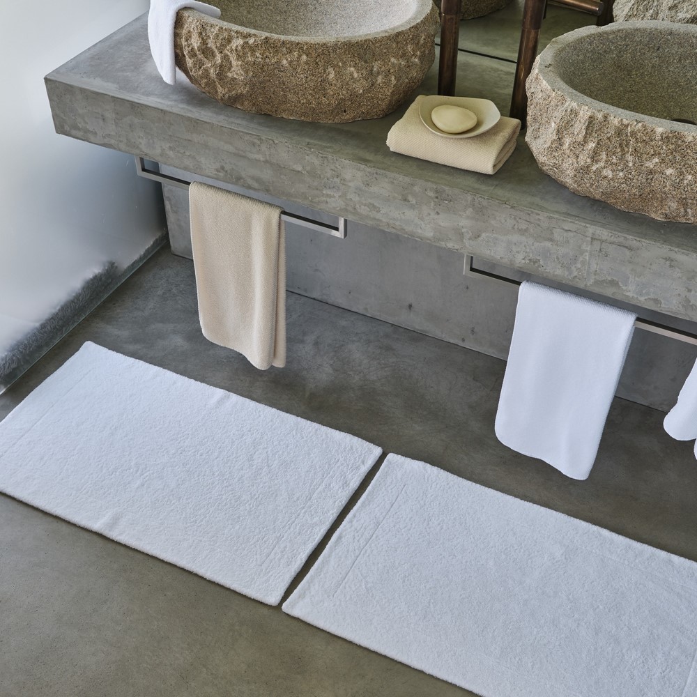 Double Bath Mat 100 by Designer Abyss & Habidecor in White